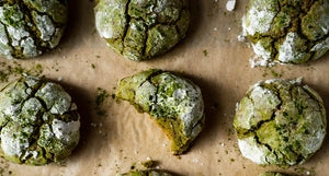 Matcha Crinkle Cookies
