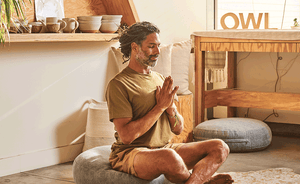 Luis meditating at OWL HQ