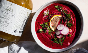 Beet Soup and OWL Vegan Mineral Broth Elixir