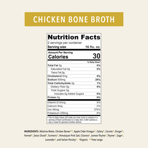 Chicken Bone Broth Elixir - Nutrition Facts