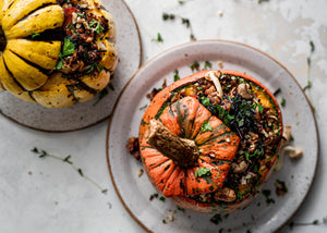 Wild Rice & Mushroom Stuffed Squash