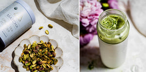 Iced Matcha with Pistachio Milk