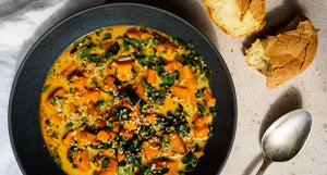 Sweet Potato Chowder with OWL Vegan Mineral Broth Elixir
