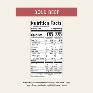 Bold Beet Mylkshake Nutrition Facts