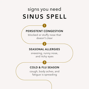 Signs you need Sinus Spell: persistent congestion, seasonal allergies, and cold & flu season.